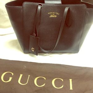 Authentic Gucci Soft Plush Leather Bag Black